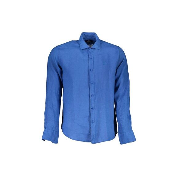 La Martina Blue Cotton Men T-Shirt
